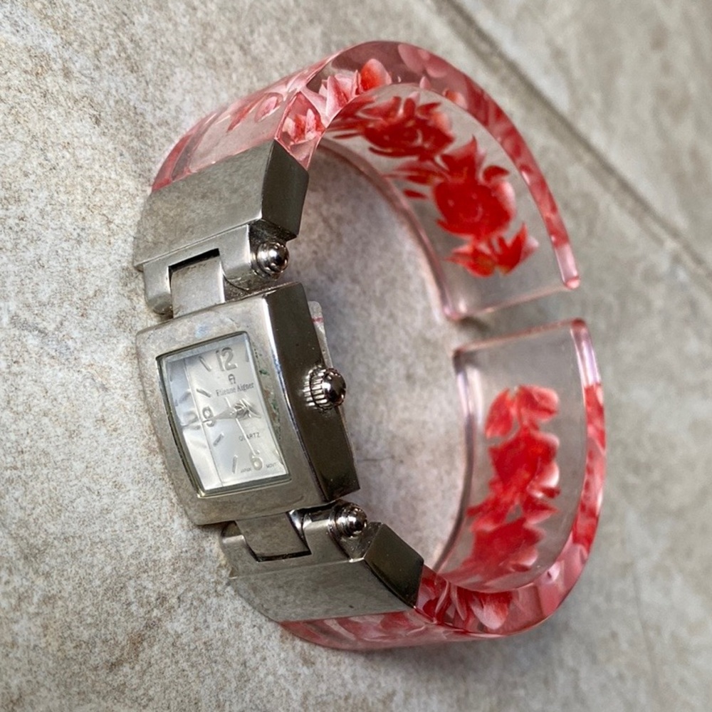 Etienne Aigner Quartz Pressed Flowers Watch